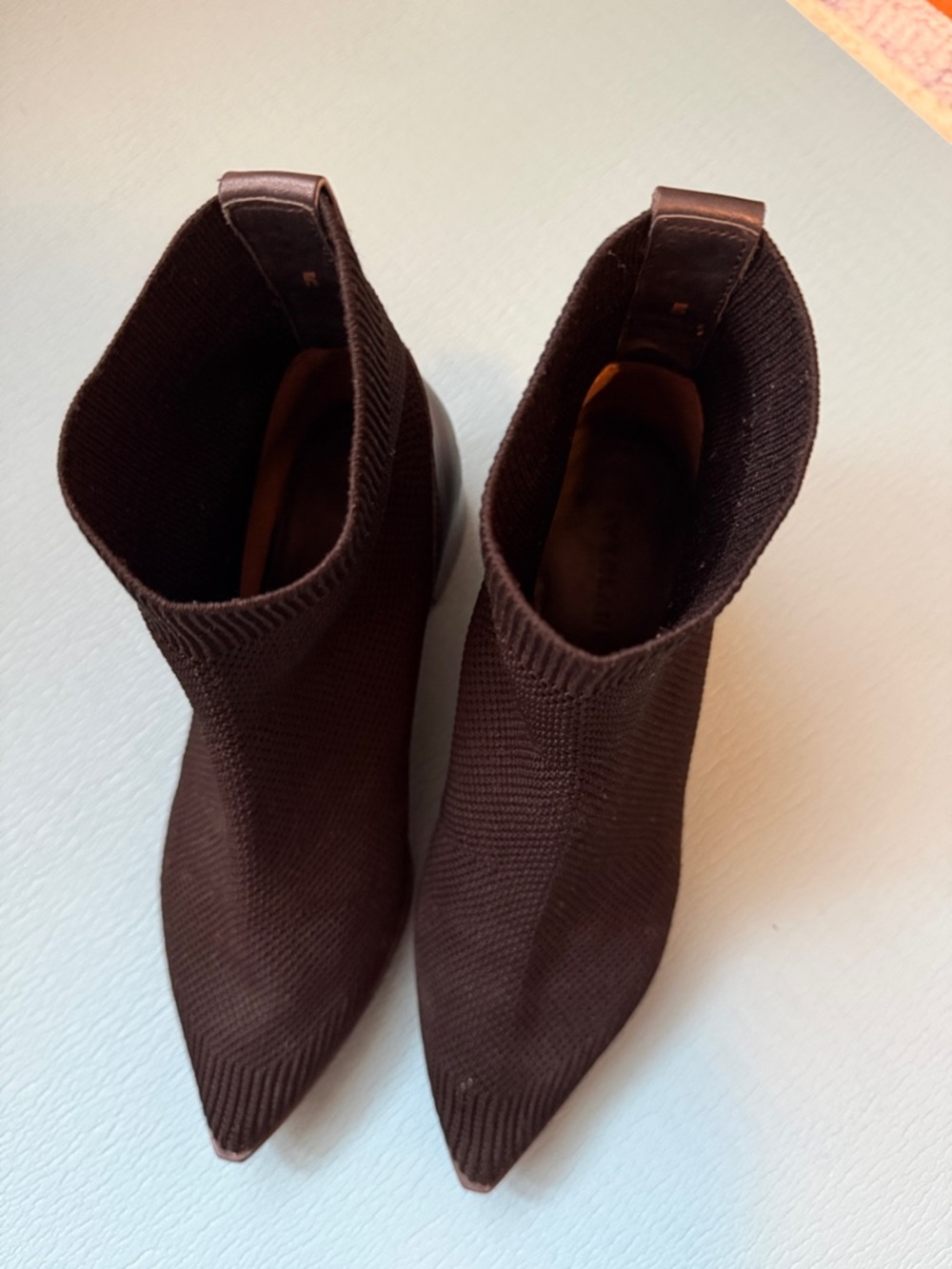 Everlane Boss Boot in ReKnit - Black Knit Pointed-Toe Ankle Booties - Picture 2 of 6